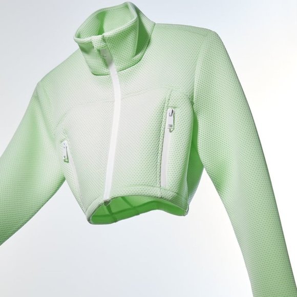 ZARA Crop Zip Front Jacket Medium APPLE GREEN - REF. 2712/700 NWT - Picture 5 of 5